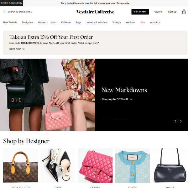 Vestiaire Collective Screenshot