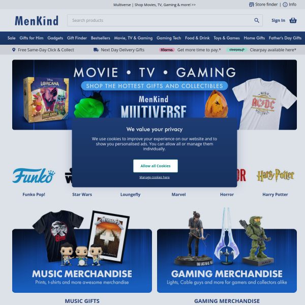 Menkind Screenshot