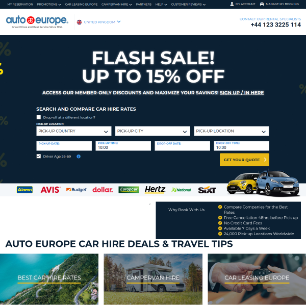AutoEurope Screenshot