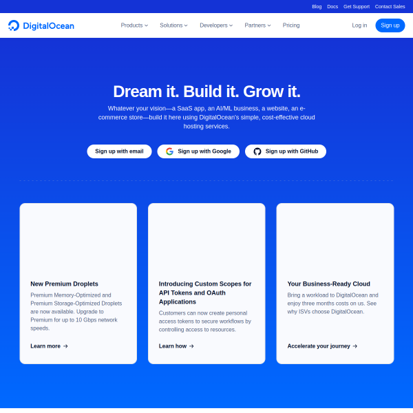 DigitalOcean Screenshot