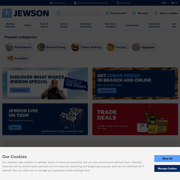 Jewson Screenshot