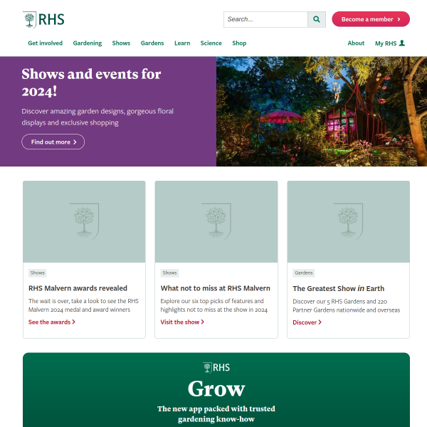 Royal Horticultural Society Screenshot
