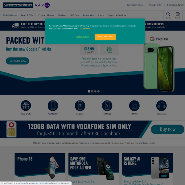 Carphone Warehouse Screenshot