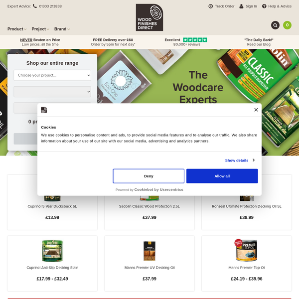 Wood Finishes Direct Screenshot