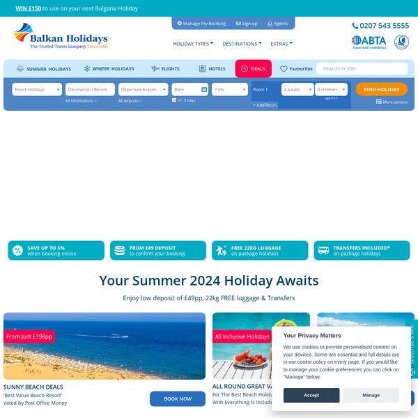Balkan Holidays Screenshot